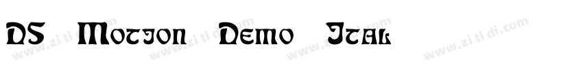 DS Motion Demo Ital字体转换